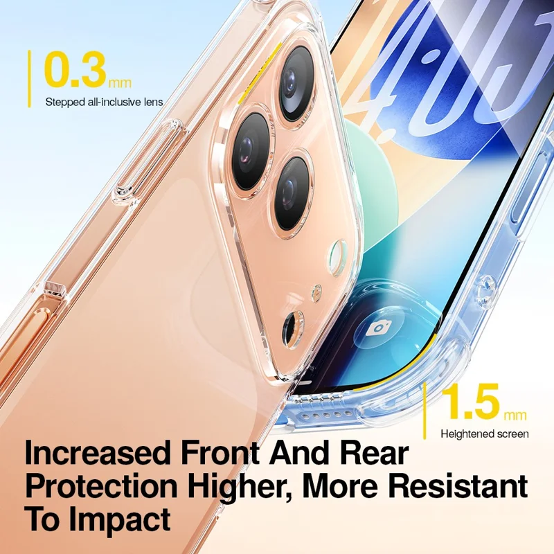 SMARTDEVIL For iPhone 17 Pro Clear Case TPU Anti-drop Phone Cover - Transparent