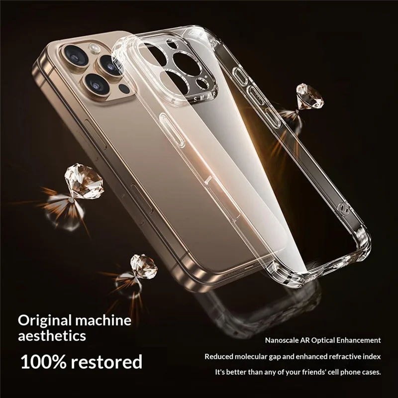 SMARTDEVIL For iPhone 16 Pro Clear Case TPU Anti-drop Phone Cover - Transparent