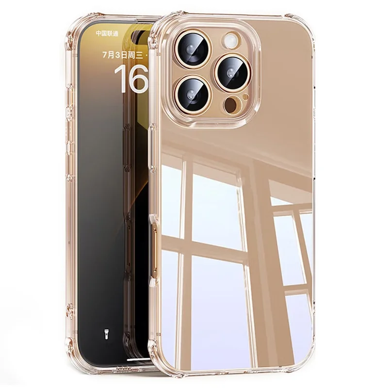 SMARTDEVIL For iPhone 16 Pro Max Clear Case TPU Anti-drop Phone Cover - Transparent