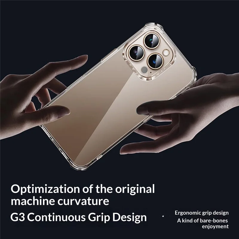 SMARTDEVIL For iPhone 16 Pro Max Clear Case TPU Anti-drop Phone Cover - Transparent