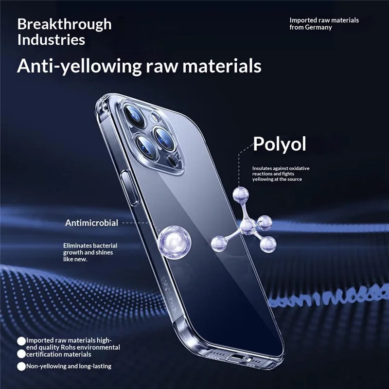 SMARTDEVIL For iPhone 14 Pro Clear Case TPU Anti-drop Phone Cover - Transparent