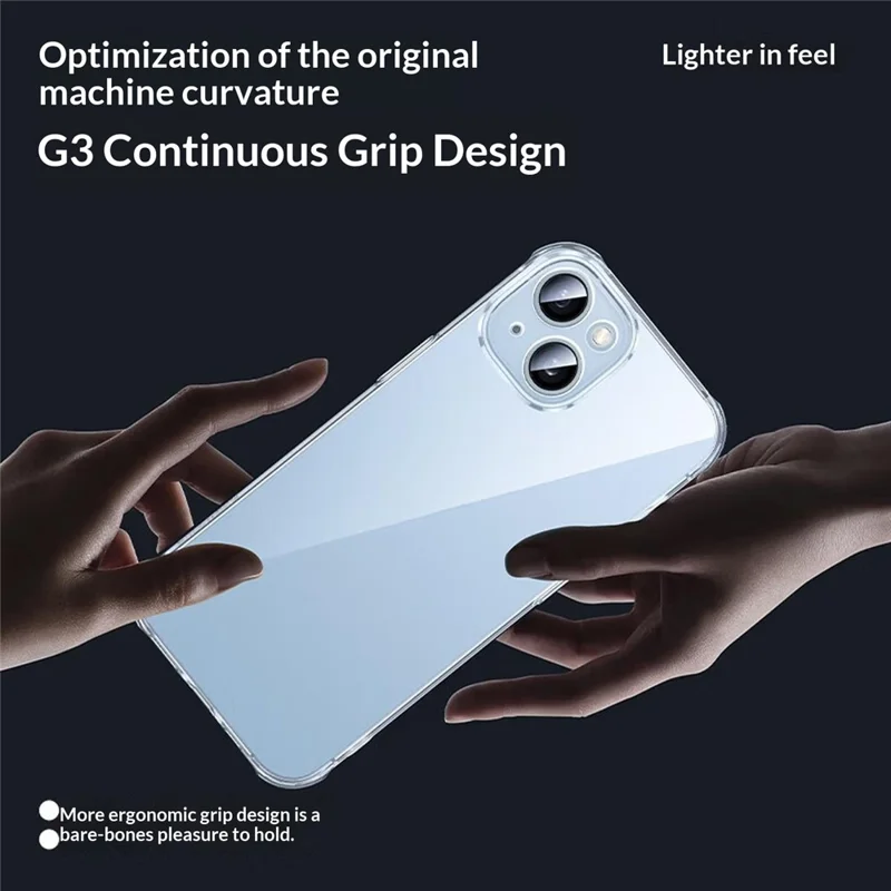 SMARTDEVIL For iPhone 14 Clear Case TPU Anti-drop Phone Cover - Transparent