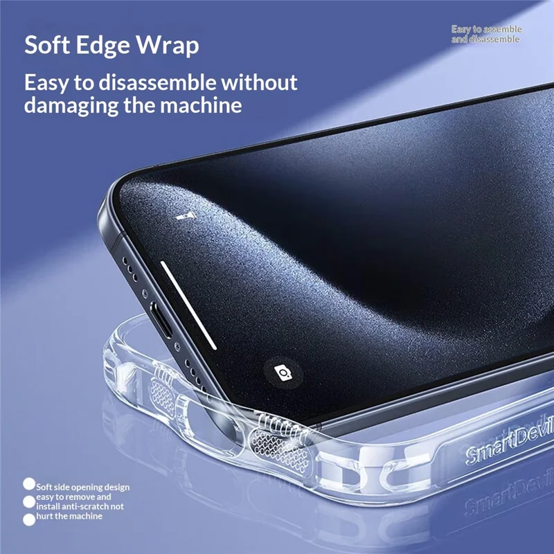 SMARTDEVIL For iPhone 13 Pro Clear Case TPU Anti-drop Phone Cover - Transparent