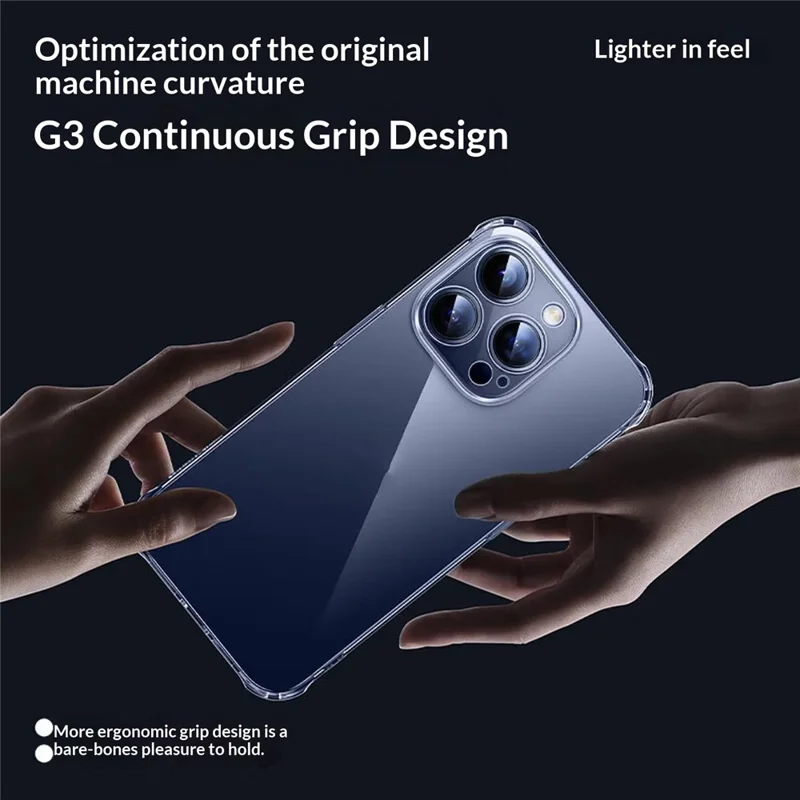 SMARTDEVIL For iPhone 13 Pro Max Clear Case TPU Anti-drop Phone Cover - Transparent