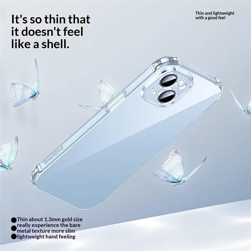 SMARTDEVIL For iPhone 13 Clear Case TPU Anti-drop Phone Cover - Transparent