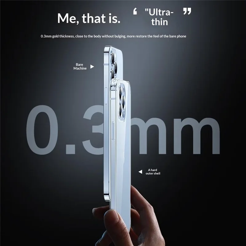 SMARTDEVIL For iPhone 12 Clear Case TPU Anti-drop Phone Cover - Transparent
