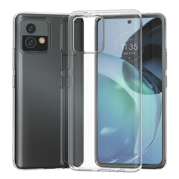 Для Motorola Moto G72 4G Мягкий TPU прозрачный чехол для телефона Ультратонкий защитный чехол для смартфона