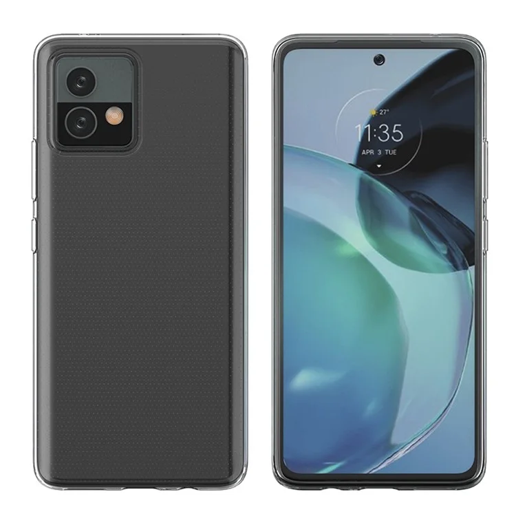 Для Motorola Moto G72 4G Мягкий TPU прозрачный чехол для телефона Ультратонкий защитный чехол для смартфона