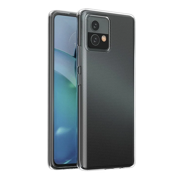 Для Motorola Moto G72 4G Мягкий TPU прозрачный чехол для телефона Ультратонкий защитный чехол для смартфона