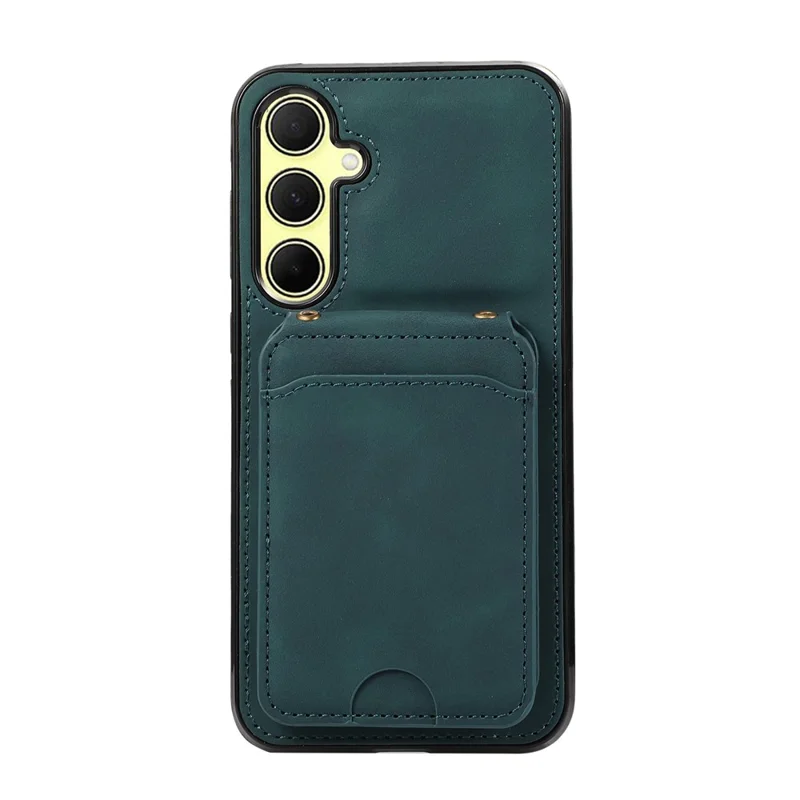 Étui pour Samsung Galaxy A37 5G avec porte-cartes, support intégré, en cuir + TPU, avec sangle amovible - Vert