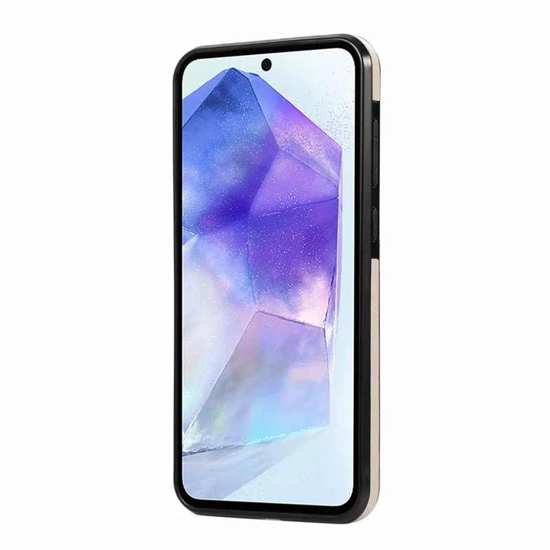 For Samsung Galaxy S26+ Leather Back Cover Zipper Wallet Kickstand Phone Case with Shoulder Strap - Beige