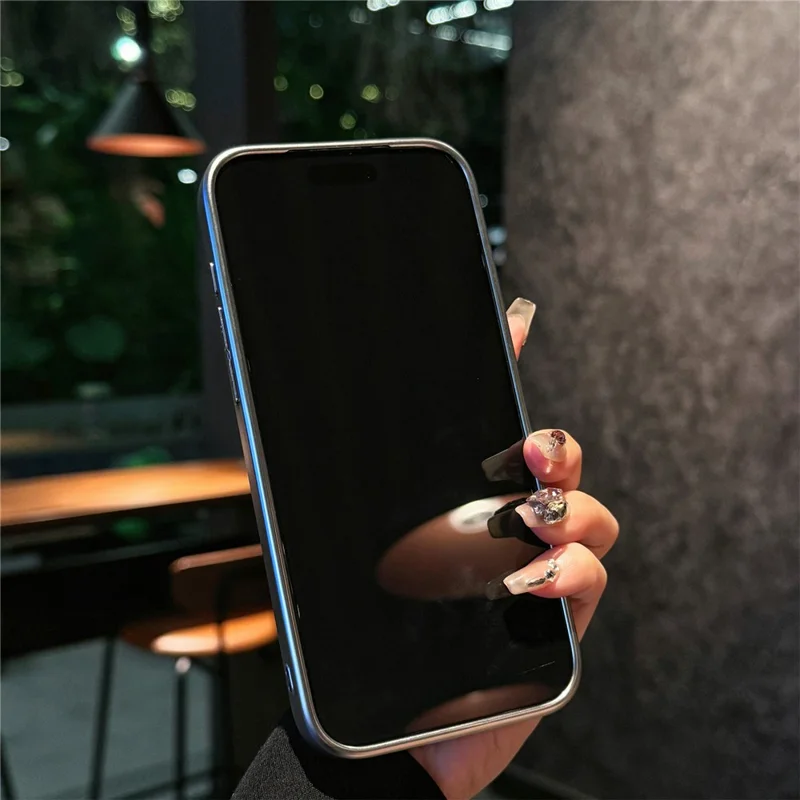 For iPhone 17 Pro Case Compatible with MagSafe Starry Mountain Series Pixel Style Gradient Design TPU + PC Phone Cover - Navy Blue