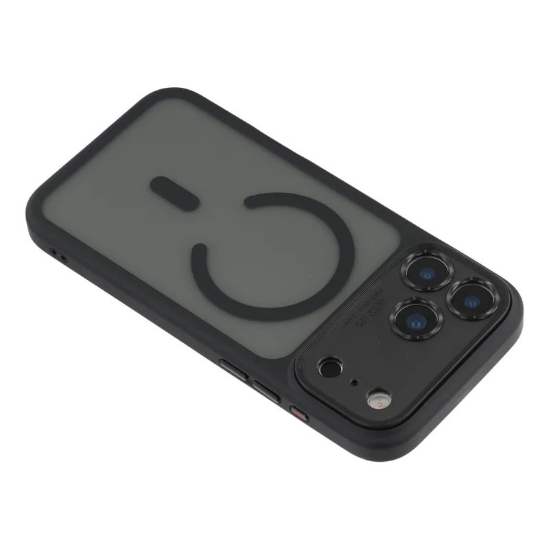 For iPhone 17 Pro Max Case with Detachable Camera Cover Skin Touch TPU PC Phone Cover Compatible with MagSafe - Black