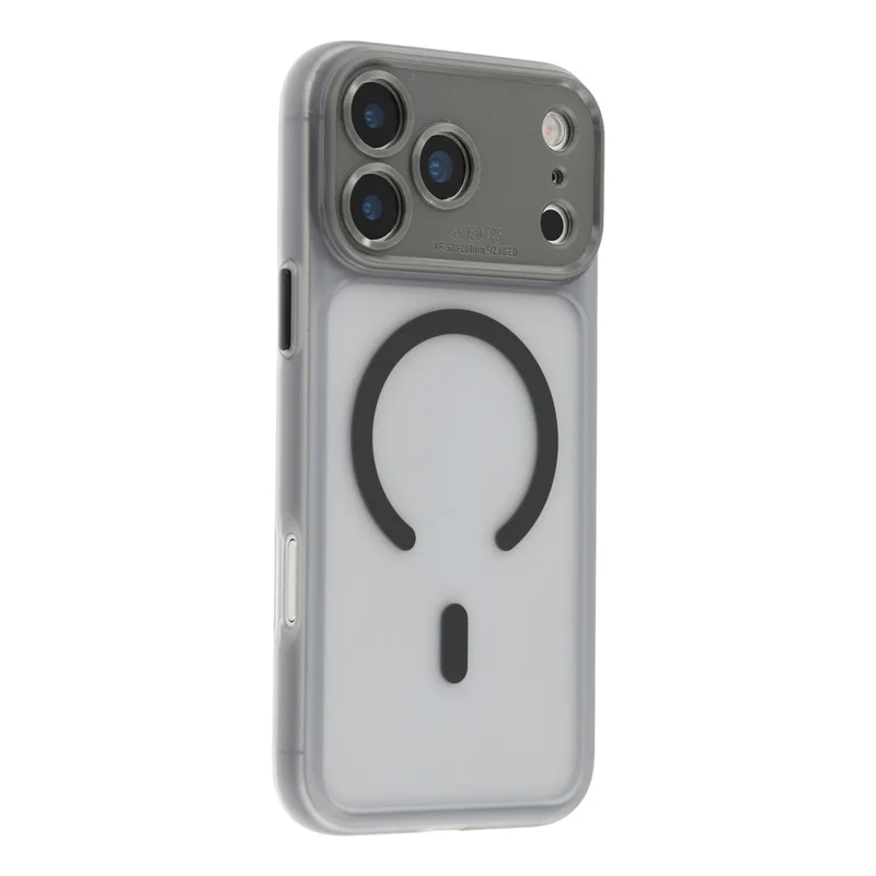 For iPhone 17 Pro Case with Detachable Camera Cover Skin Touch Matte PC Phone Cover Compatible with MagSafe - Black