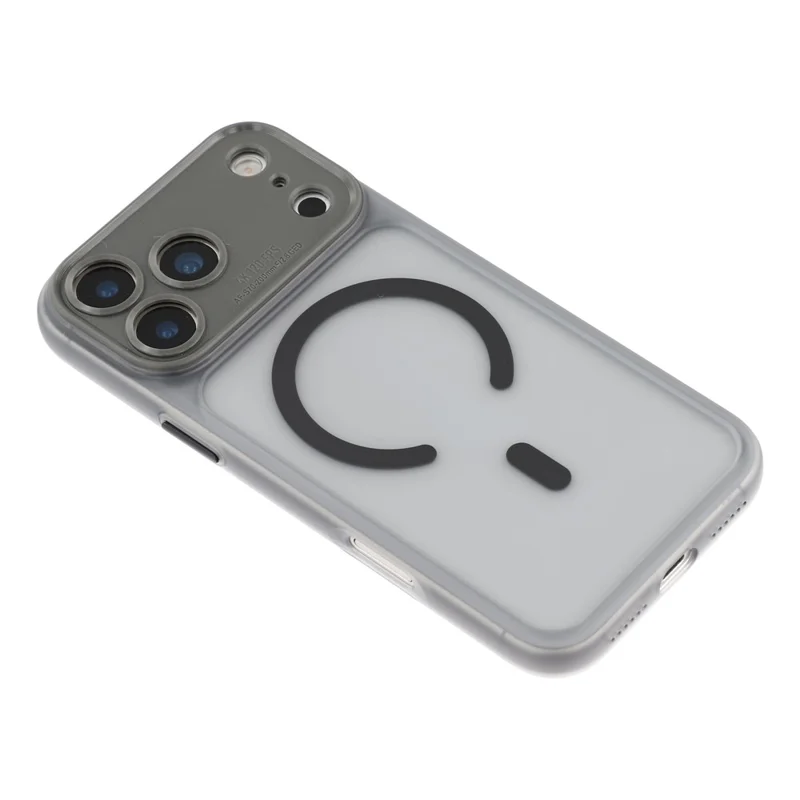 For iPhone 17 Pro Max Case with Detachable Camera Cover Skin Touch Matte PC Phone Cover Compatible with MagSafe - Black