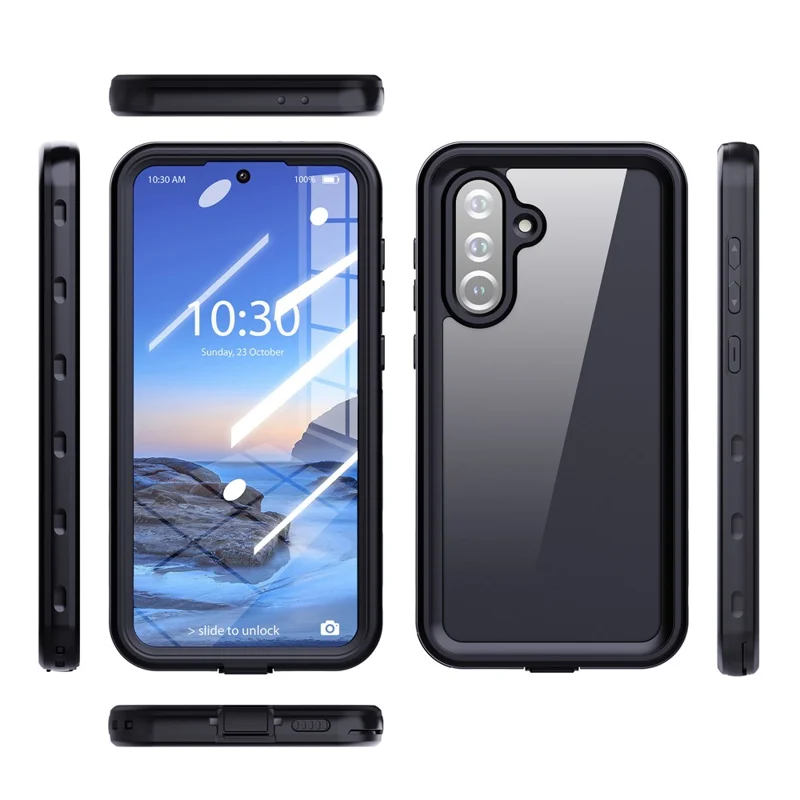 REDPEPPER A Series For Samsung Galaxy A37 5G / A36 5G Case Clear Back IP68 Waterproof Phone Cover - Black