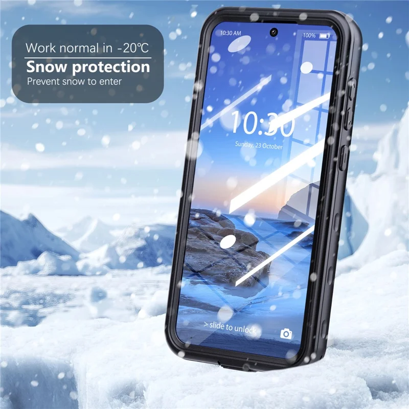 REDPEPPER A Series For Samsung Galaxy A37 5G / A36 5G Case Clear Back IP68 Waterproof Phone Cover - Black