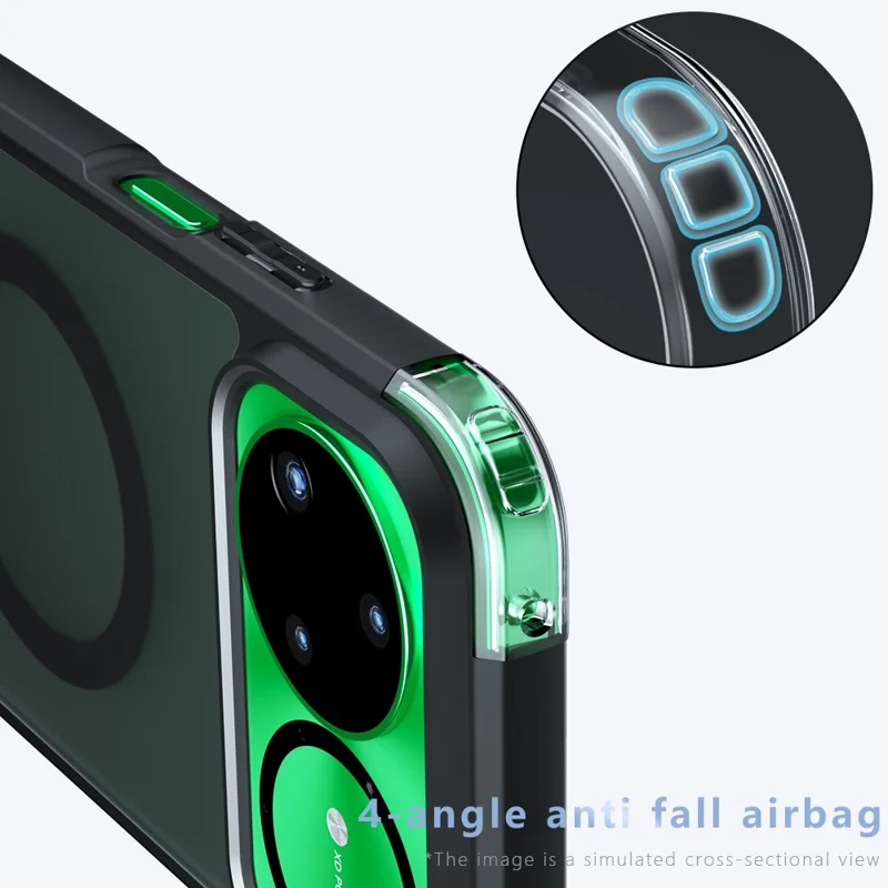 Coque magnétique pour Huawei nova 15 Pro 5G / nova 15 Ultra 5G, housse tactile mate en TPU + PC - Noir