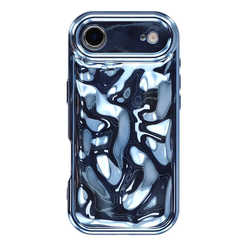 For iPhone Air Case Electroplated TPU Shell Meteorite Texture Phone Cover - Blue