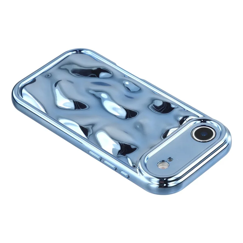 For iPhone Air Case Electroplated TPU Shell Meteorite Texture Phone Cover - Blue