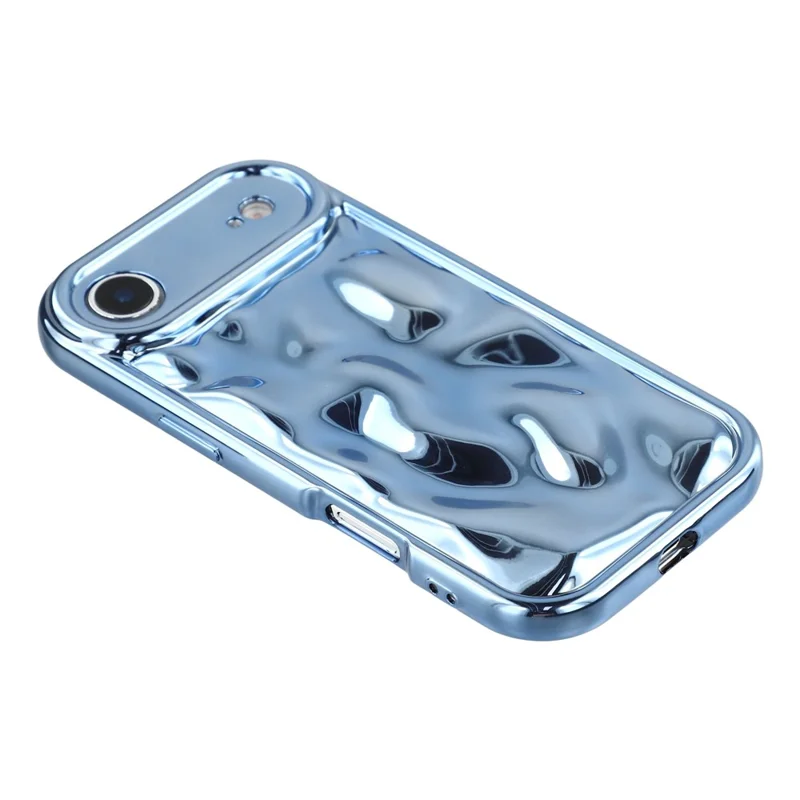 For iPhone Air Case Electroplated TPU Shell Meteorite Texture Phone Cover - Blue