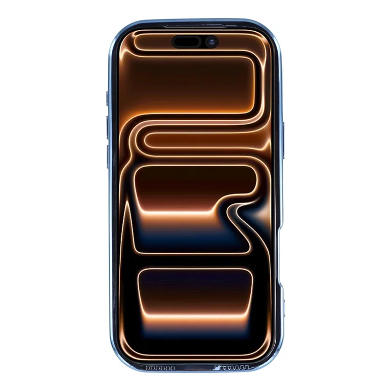 For iPhone 17 Pro Case Electroplated TPU Shell Meteorite Texture Phone Cover - Blue