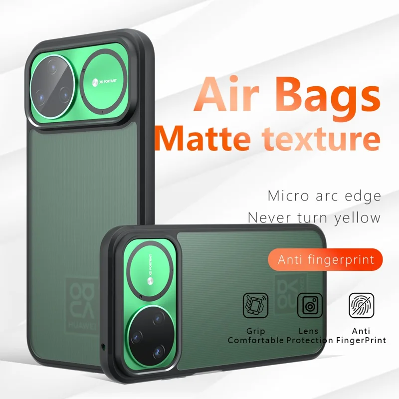 Coque pour Huawei nova 15 Pro 5G / nova 15 Ultra 5G, Revêtement TPU + PC Mat, Toucher Peau, - Noir Transparent