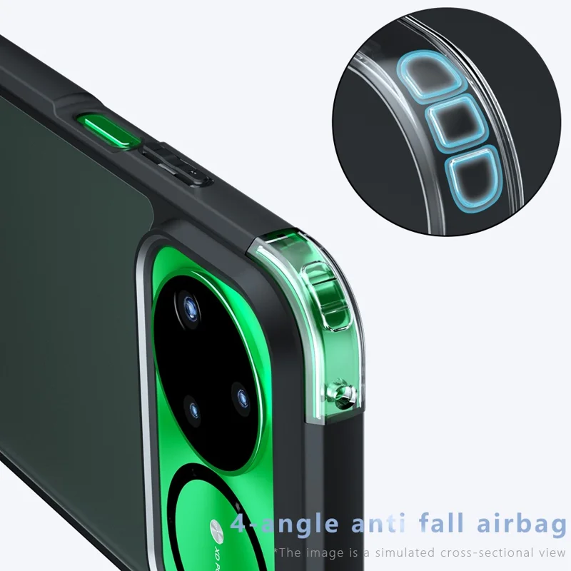 Coque pour Huawei nova 15 Pro 5G / nova 15 Ultra 5G, Revêtement TPU + PC Mat, Toucher Peau, - Noir Transparent