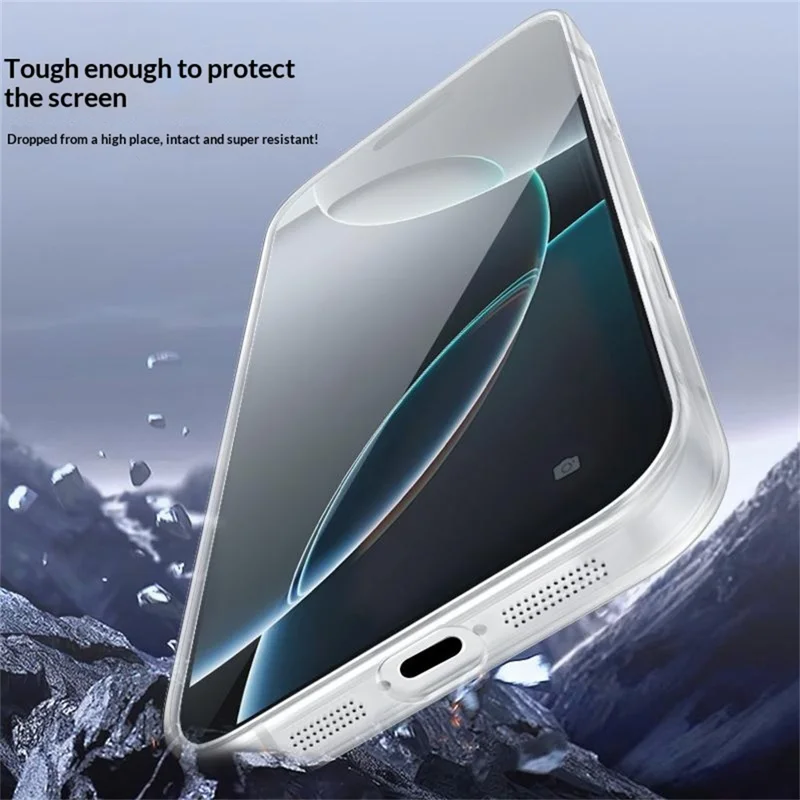 JAUCASE For iPhone 16 Pro Max Case Compatible with MagSafe PC Phone Cover with AI Touch Control Button - Transparent