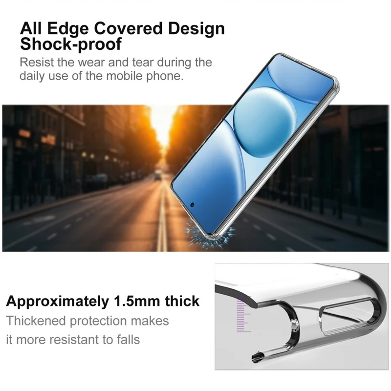 Capa para Telemóvel IMAK UX-10 Série para Xiaomi Redmi Note 15 Pro 4G (Global) Capa Traseira Macia em TPU - Transparente