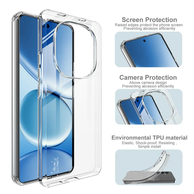 Capa para Telemóvel IMAK UX-10 Série para Xiaomi Redmi Note 15 Pro 4G (Global) Capa Traseira Macia em TPU - Transparente
