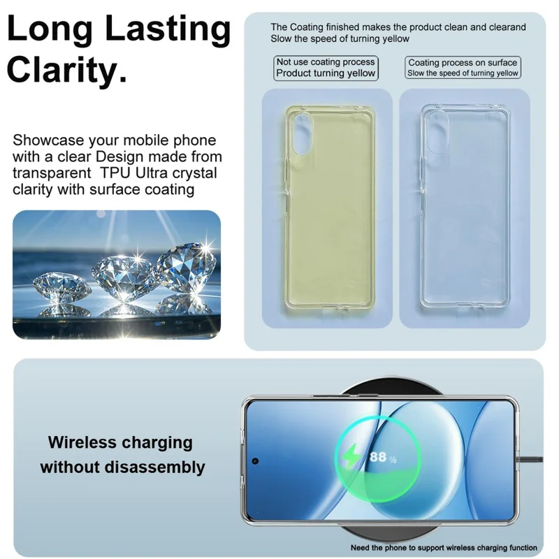 Capa para Telemóvel IMAK UX-10 Série para Xiaomi Redmi Note 15 Pro 4G (Global) Capa Traseira Macia em TPU - Transparente