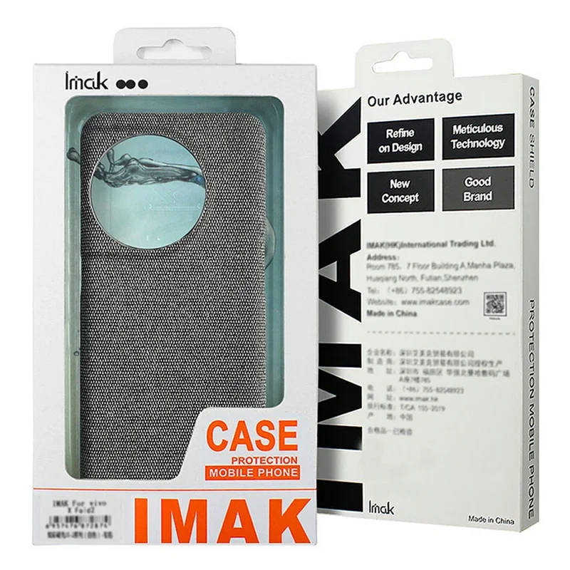 Серия IMAK Ruiyi для Xiaomi Redmi Note 15 Pro 5G (Global) Чехол Текстура ткани Кожа + PC Задняя панель для телефона - Черный