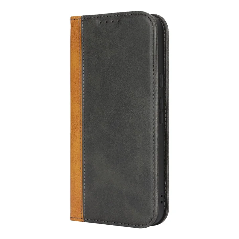 Capa para Google Pixel 10 Pro XL com Textura de Bezerro, Ranhas para 3 Cartões, Capa de Couro com Revestimento Colorido - Preto+Amarelo