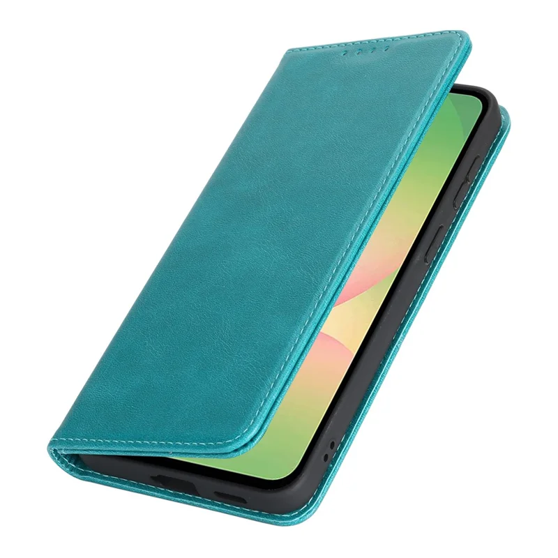 For Samsung Galaxy A57 5G Case PU Leather Calf Textured Magnetic Closing Smart Phone Cover - Sky Blue