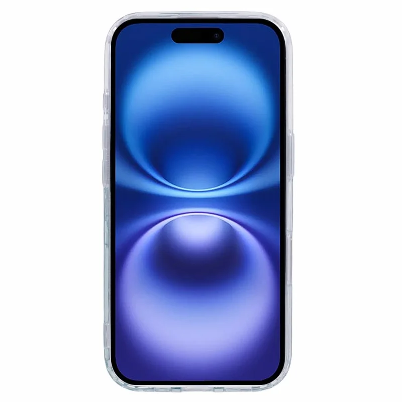 For iPhone 17 Magnetic Case Gradient Sparkle Epoxy TPU + Acrylic Phone Cover Compatible with MagSafe - Green