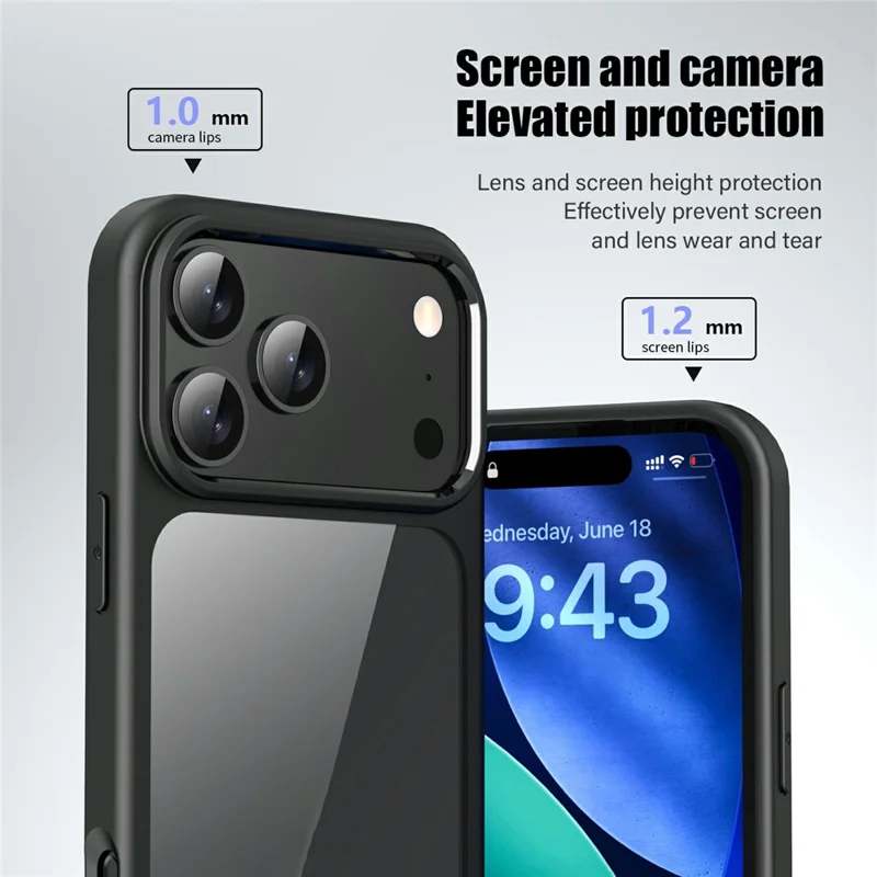 Bulk Purchasing For iPhone 17 Pro Max Case Hard PC + Soft TPU Shockproof Phone Back Cover - Green