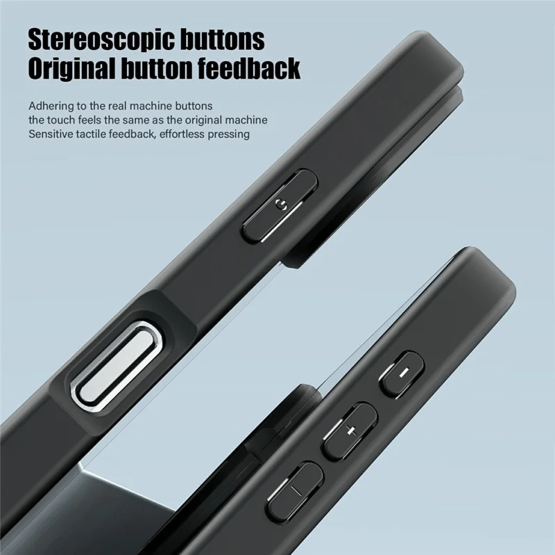 Bulk Purchasing For iPhone 16 Case Hard PC + Soft TPU Shockproof Phone Back Cover - Black