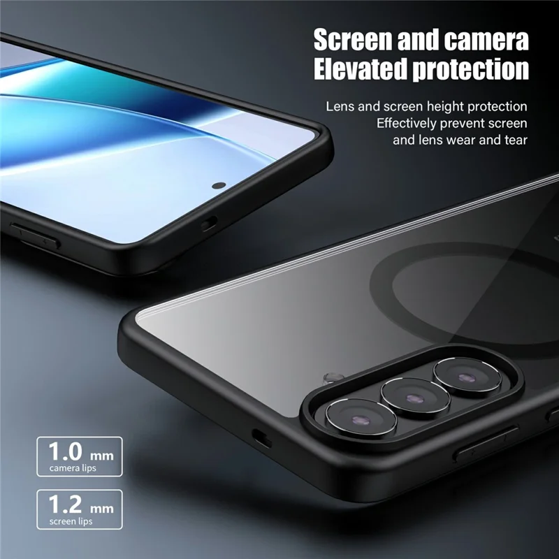 Bulk Purchasing For Samsung Galaxy S26 Magnetic Case Hard PC + Soft TPU Shockproof Phone Cover - Black