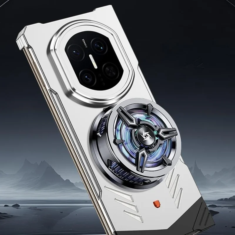 DYONG For Huawei Mate X7 Metal Case Snap-Open Design Heat Dissipation Shockproof Phone Cover - Titanium Grey