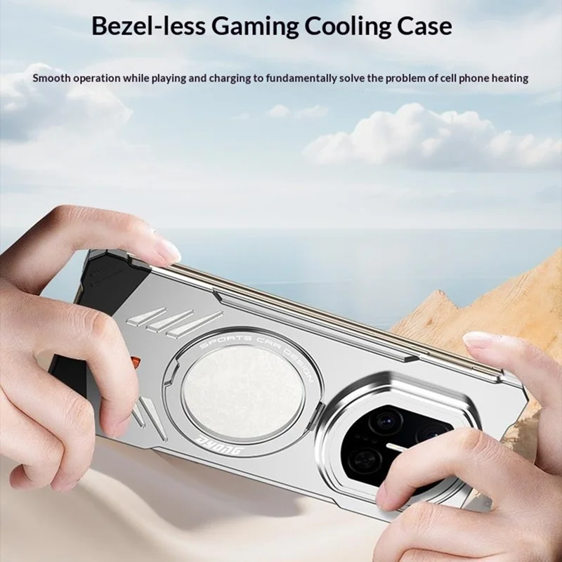 DYONG For Huawei Mate X7 Metal Case Snap-Open Design Heat Dissipation Shockproof Phone Cover - Titanium Grey