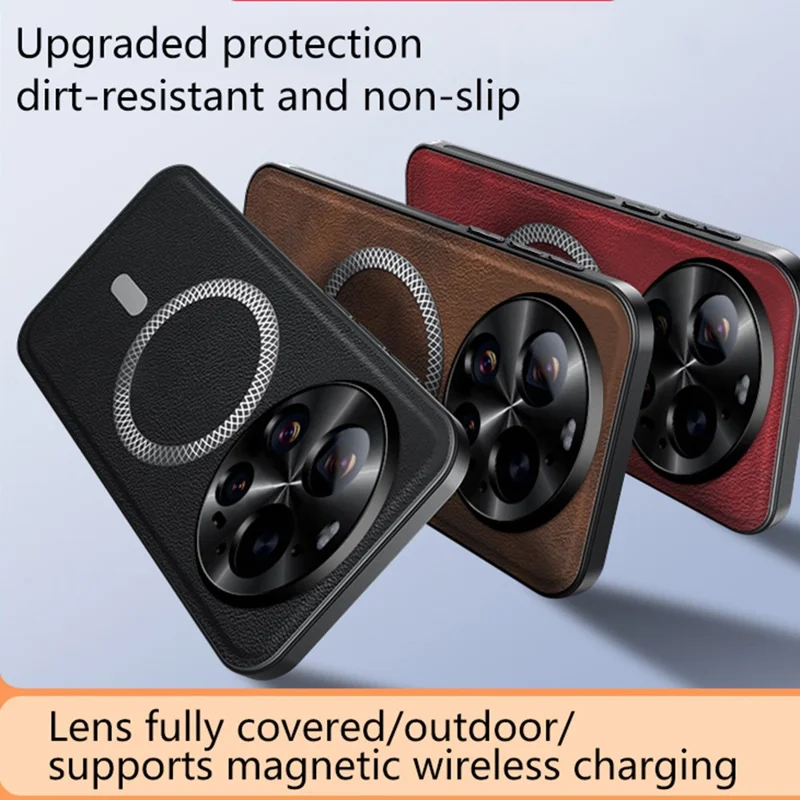 For Xiaomi 17 Ultra 5G Case PU TPU PC Phone Back Cover with Metal Lens Frame - Black