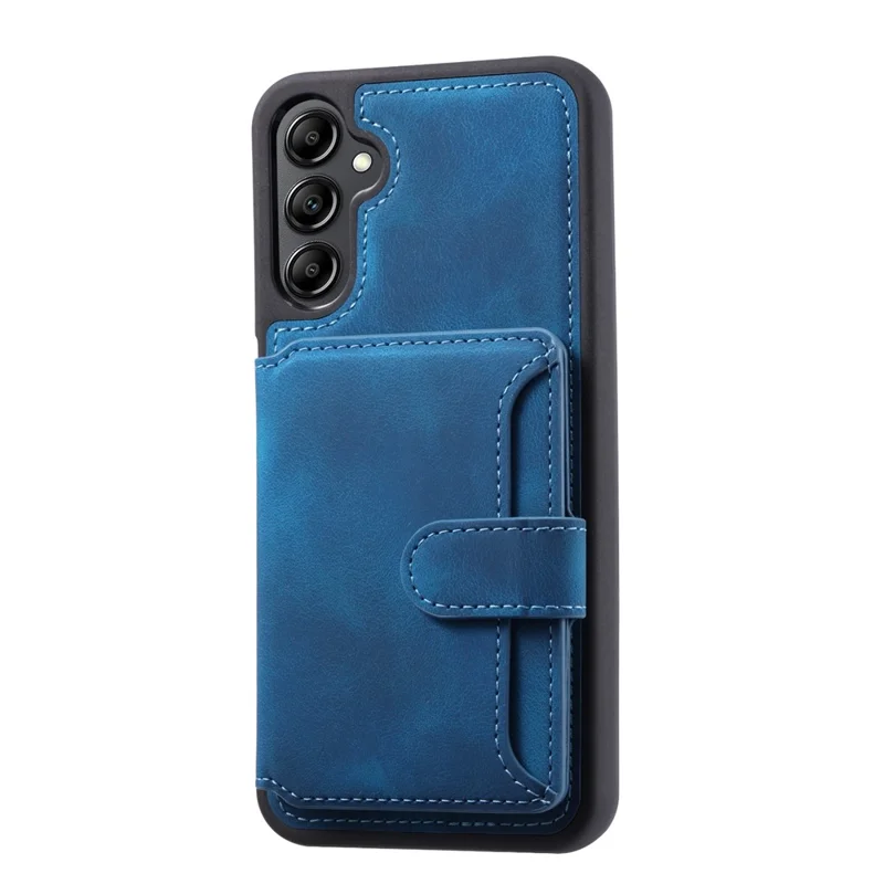 For Samsung Galaxy S26+ Case Wallet Card Slot TPU + PU Leather Back Phone Cover - Sapphire