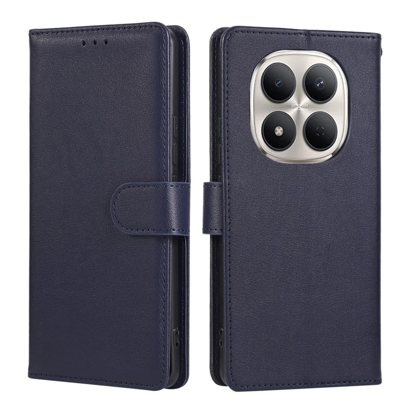 For Xiaomi Poco M8 Pro 5G / Redmi Note 15 Pro+ 5G (Global)	 Case PU Leather Wallet Stand Phone Cover with Wrist Strap - Blue