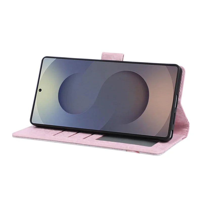 For Samsung Galaxy S26 Ultra Case RFID Blocking Flower Leather Phone Cover - Butterfly Flower