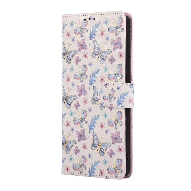For Samsung Galaxy S26 Ultra Case RFID Blocking Flower Leather Phone Cover - Butterfly Flower