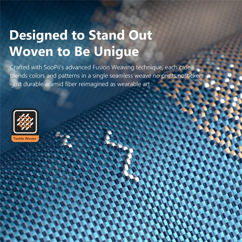 SOOPII For iPhone 17 Pro Max Case Compatible with MagSafe Seagull Sea Pattern Kevlar Carbon Fiber Phone Cover - Dark Blue