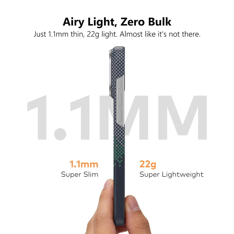 SOOPII For iPhone 17 Pro Case Compatible with MagSafe Ultra Thin Aramid Fiber Phone Cover - Gradient Color