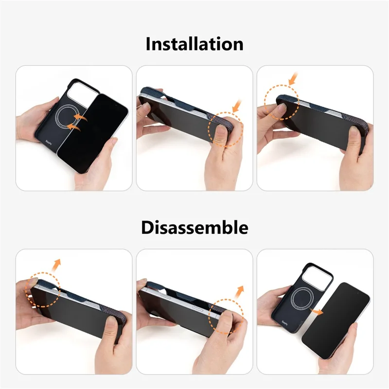 SOOPII For iPhone 17 Pro Case Compatible with MagSafe Ultra Thin Aramid Fiber Phone Cover - Gradient Color