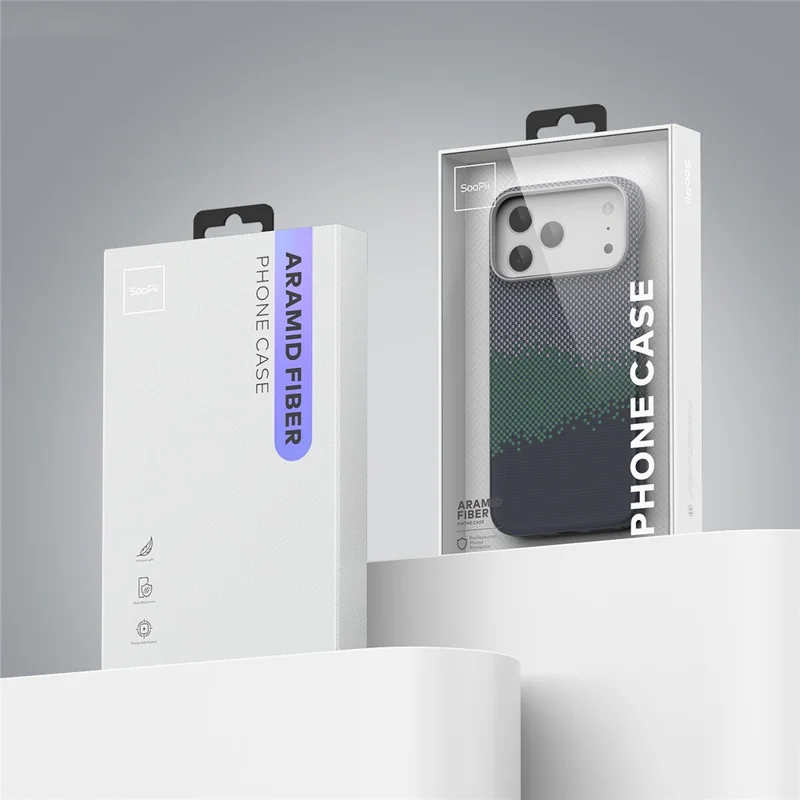 SOOPII For iPhone 17 Pro Max Case Compatible with MagSafe Ultra Thin Aramid Fiber Phone Cover - Gradient Color